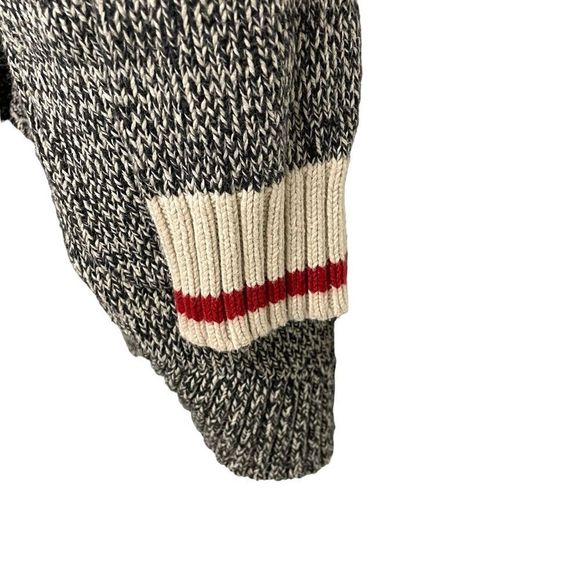 Roots Cabin Cotton Open Front Long Cardigan Sweater Coat Grey Oat Mix S - Picture 6 of 11